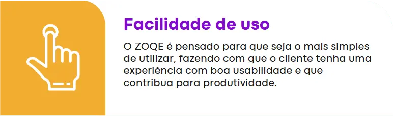 Facilidade de uso - software zoqe